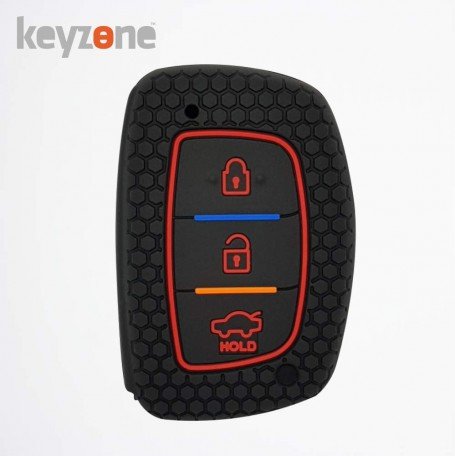 Silicone Key Cover for Creta Elite i20 Active i20  Aura (Push Button Start Models only) (Black) Image