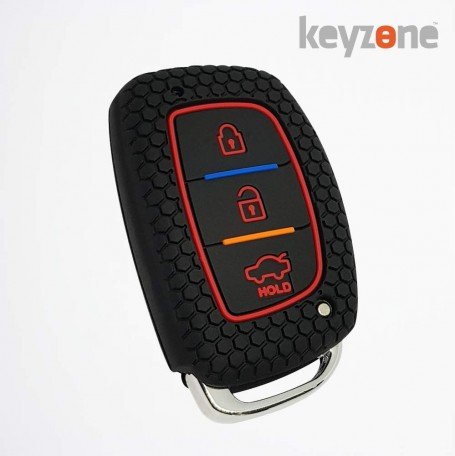 Silicone Key Cover for Creta Elite i20 Active i20  Aura (Push Button Start Models only) (Black) Image 