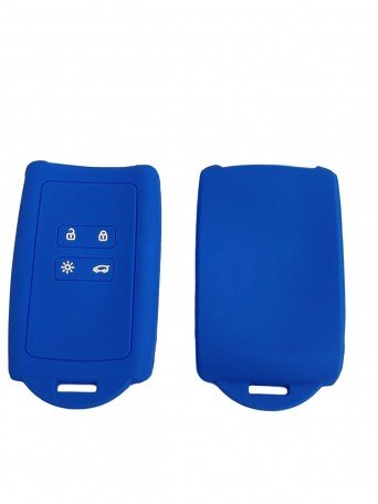Silicone remote key case cover for renault koleos kadjar Blue(Pack of 1) Image