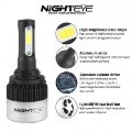 Nighteye Ultrawhite Led Headlight Bulbs COB 72W (36W x 2) 9000lm (4500lm per bulb) 6500K 1 Year Warranty (H27/880/881) Image 