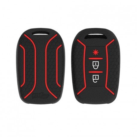 Silicone Key Cover fit for 3 Button Remote Key Renault Duster 2020 (Black) Image
