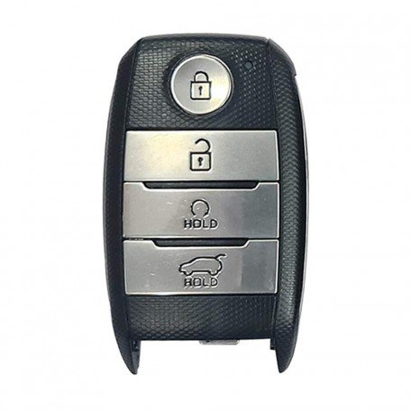 Silicone Key Cover fit for Kia Sonet, Seltos 2020 4 Button Smart Key (Push Button Start Models, Black)