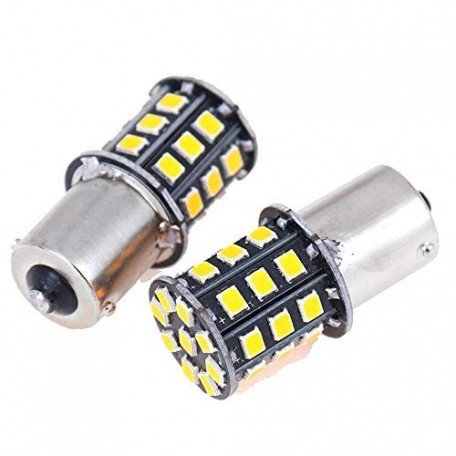 Amber Color P21W LED Bulb for Car Brake Indicator Reverse DRL(Pack of 2)