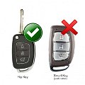  3 buttons Metal key Shell for Hyundai Grand i10 Nios flip Key Folding (Brown) Image 