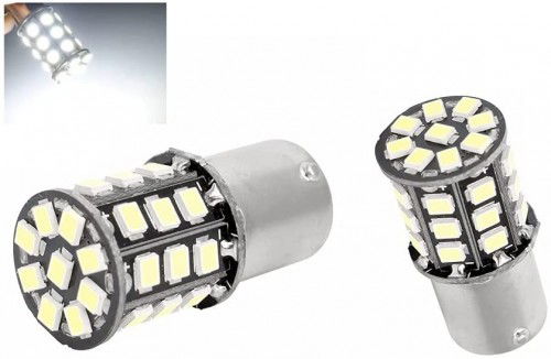  P21W 1156 1141 1003 BA15S P21W R5W R10W 33 SMD 2835 33 LED Bulb for Car Brake Indicator Reverse DRL (red) (Pack of 2)