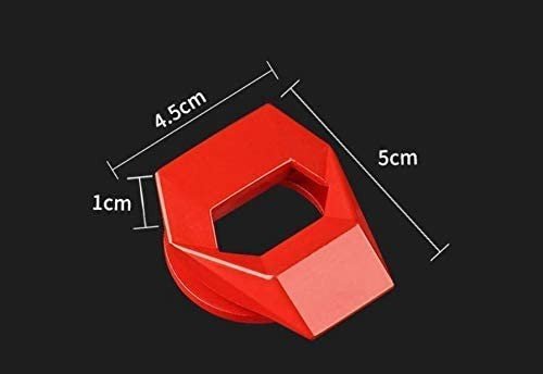 Push to Start Button Ignition Cover Car Engine Start Stop Button Cover Interior Universal Button Decoration Ring (pack of 1, Metal Red)