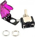  20 Ampere Brighten Purple cover aircraft/rocket style led toggle switch (pack of 1) Image 