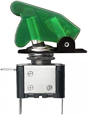 20 Ampere Brighten Green cover aircraft/rocket style led toggle switch (pack of 1)