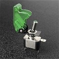 20 Ampere Brighten Green cover aircraft/rocket style led toggle switch (pack of 1) Image 
