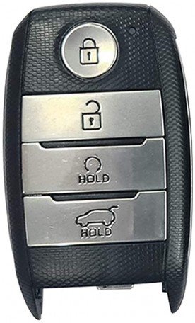 Leather Key Cover for Kia Sonet, Seltos 2020 4 Button Smart Key (Push Button Start Models,1 Piece) Image 
