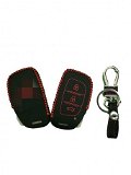 Leather Key Cover for Hyundai 3 Button Remote Smart Key Cover Creta, Grand i10, i20 Elite, i20 Active, Verna,Aura Image 