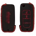 Leather Key Cover for Jeep Compass, Trailhawk flip Key(1 Piece) Image 
