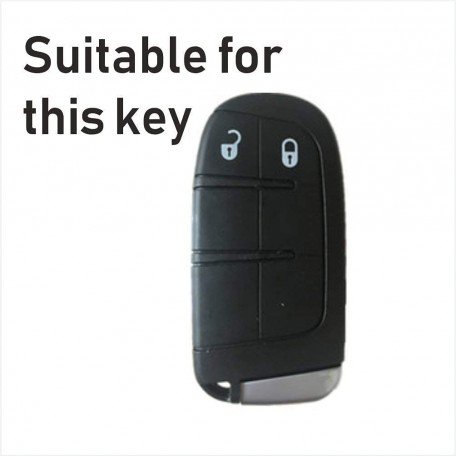 Leather Key Cover for Jeep compass smart key(1 Piece) Image 