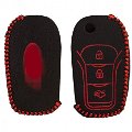 Leather Key Cover for 3 Button Ford figo aspire (1 Piece) Image 