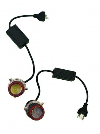 Super Bright Led Headlight Dual Beam Mode White and Yellow DC 80W/Pair (Set of 2, H4) Image 