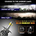 Cloudsale LED Headlights Dual Beam Bulbs AC/DC Low and High Beam Bulbs (White and Yellow,H4) Universal For cars Pack of 2 Image 