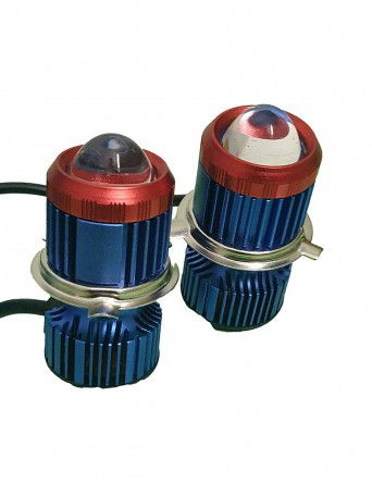 Super Bright Led Headlight Dual Beam Mode White and Yellow DC 80W/Pair (Set of 2, H4) Image