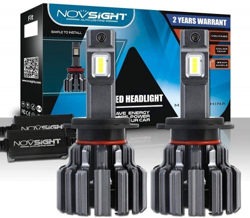 Novsight LED Headlight Bulbs TX SMD LED Chips All-in-One Conversion Kit 6000K Cool White 90W/Set 15000LM (7500LMx2) (HB3/9005) Image