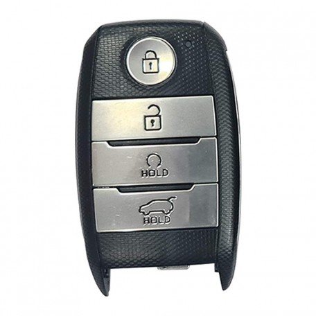 Leather Key Cover for Fit for Kia Sonet, Seltos 2020 4 Button Smart Key (Push Button Start Models, 1 Piece)