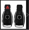  Leather Key Cover for Fit for with Mercedes Benz 3 Button Smart Key with Keychain (3 Button Smart Key,1 Piece) Image 