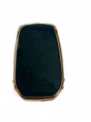 TPU Carbon Fiber Style Car Key Cover Compatible With Toyota Smart Key (Gold/Black)