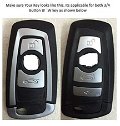 TPU Carbon Fiber Style Car Key Cover for Fit for 1 3 4 5 6 7 and X3 X4 M5 M6 GT3 GT5 smart key only (Gold/Black) Image 