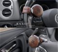 Autoban Blacksuit Handmade Leather Hook Universal Power Handle Steering Wheel Spinner Knob in Matt Brown  Image 