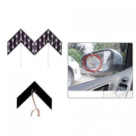 14 SMD LED Car Rear View Mirror Indicator Turn Signal Light Universal for Cars(Pack of 2, Blue) Image