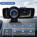  Car HUD with OBD2 GPS Dual System and Multi-Function Dashboard HUD OBD2 and GPS Smart Speedometer Auto Gauge Alarm System for all car and trucks Image 