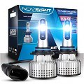 NOVSIGHT N12-500 HB3/9005 LED Headlight Bulbs Conversion Kit 6000K Cool White 36W/Set 10000(5000LMx2) 2 Year Warranty Image 