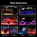 LED Rock Lights - Multicolor Exterior Light RGB Underglow Neon Lights 4 Pods with APP Control Music Mode for Truck Car UTV ATV SUV Jeep 4X4 Image 