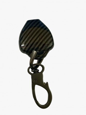Carbon fibre Key shell Compatible with innova/fortuner/Corolla with 2 Button Remote Key (Black. 1 Piece) Image 