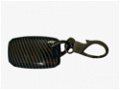 Carbon fibre Key Shell Compatible with Kia Seltos Sonet 3 Button Flip Key (Black. 1 Piece) Image 