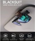 Blacksuit Autoban Leather Sunglass Clip Sun Visor Car Eyeglasses Holder Universal for car and Vehicles(Camel) Image 