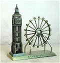 London Building Big Ben And Ferris Wheel Miniture Model Home Decoration Figurines Creative Retro Ornament Statue Desk Decor Gift Image 