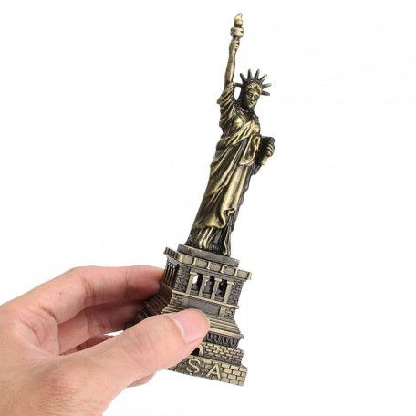 Miniture Model Liberty Tower for Home Decoration Figurines Creative Retro Ornament Statue Desk Decor Gift Image 