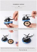 Solar Powered Rotating Helicopter Aromacure Furnishing Air Freshener Fresh Aroma Perfume Car Interior Car Flavoring Decoration(Golden) Image 