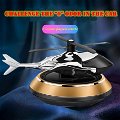 Solar Powered Rotating Helicopter Aromacure Furnishing Air Freshener Fresh Aroma Perfume Car Interior Car Flavoring Decoration(Golden) Image 