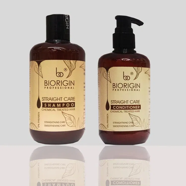 Biorigin Straight Care Shampoo and Conditioner Combo – 250ml Each | For Chemically Treated Hair Image