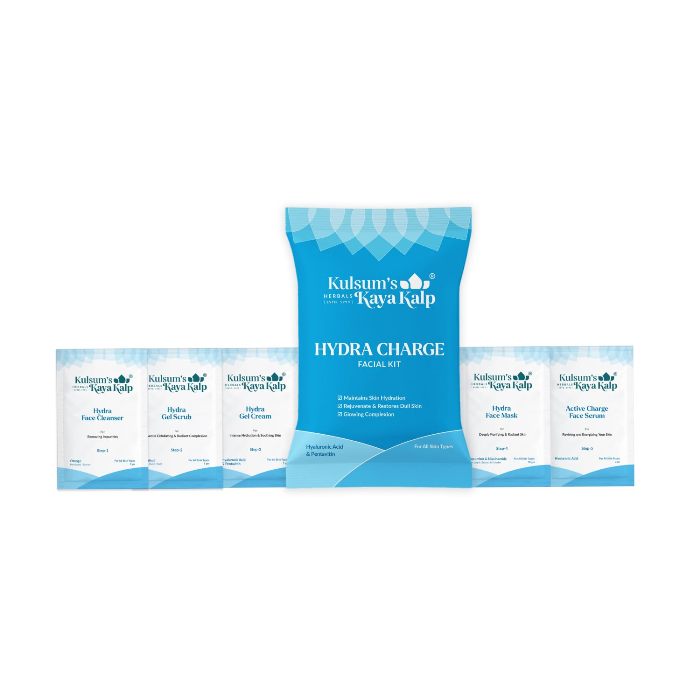Kulsum's Kaya Kalp Hydra Charge Facial Kit – Single Use | 5-Step Hydrating & Nourishing Facial Treatment Image