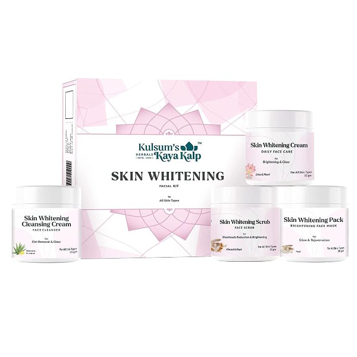 Kulsum's Kaya Kalp Skin Whitening 4 Step Facial Kit – Up to 3 Facials | Brightens & Revitalizes Skin Image