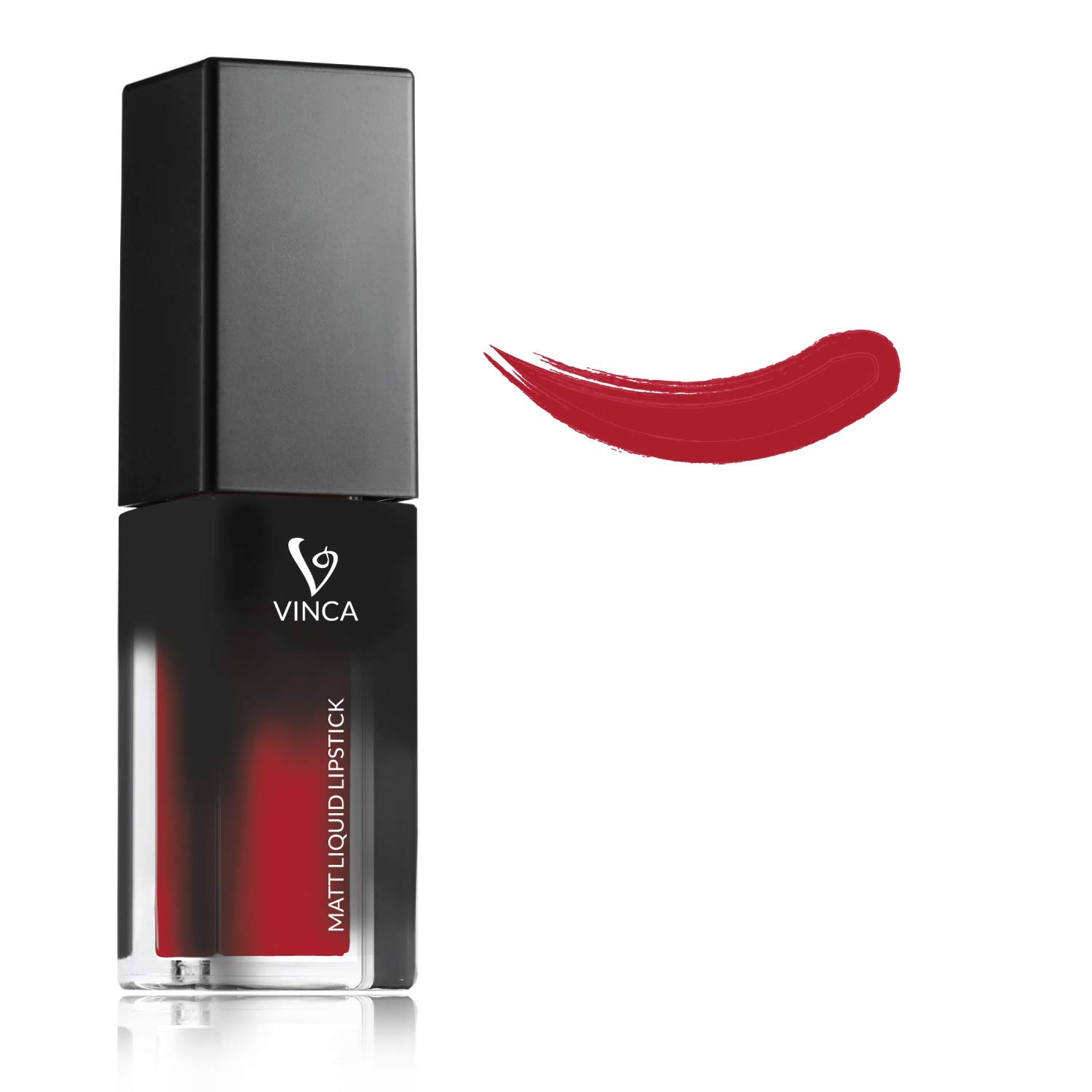 Vinca Matte Liquid Lipstick - 01 Romantic Red, 5.5ml | Intense Color, Long-Lasting Finish Image