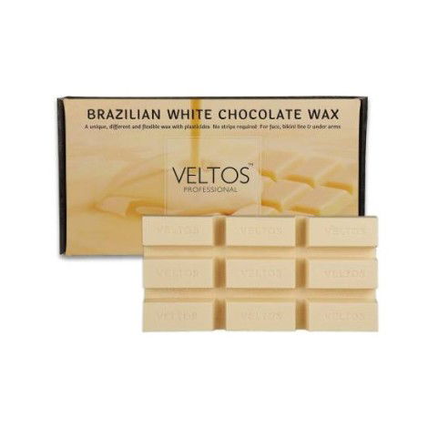 Veltos Professional White Chocolate Brazilian Wax 500gm – Gentle Hair Removal for Upper Lips, Underarms & Bikini Area Image