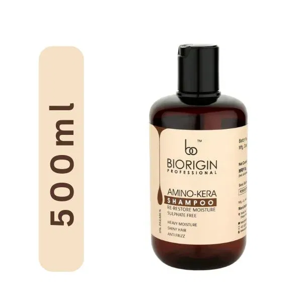 Biorigin Amino Kera Shampoo – 500ml | Sulphate & Paraben-Free Anti-Frizz Shampoo with Keratin Image