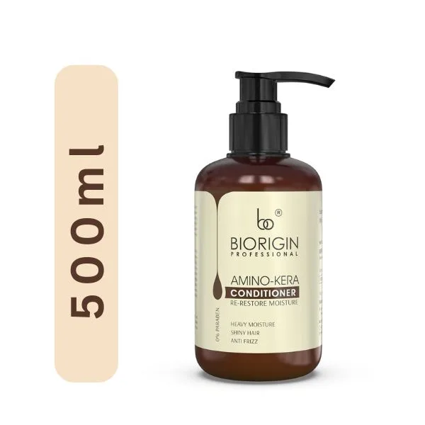 Biorigin Amino Kera Conditioner - 500ml | Frizz Control, Paraben & Sulphate-Free Image