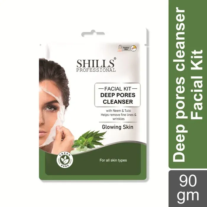 Shills Professional Deep Pore Cleanser Facial Kit – Single Use | 90gm Spa Glow in One Go Image