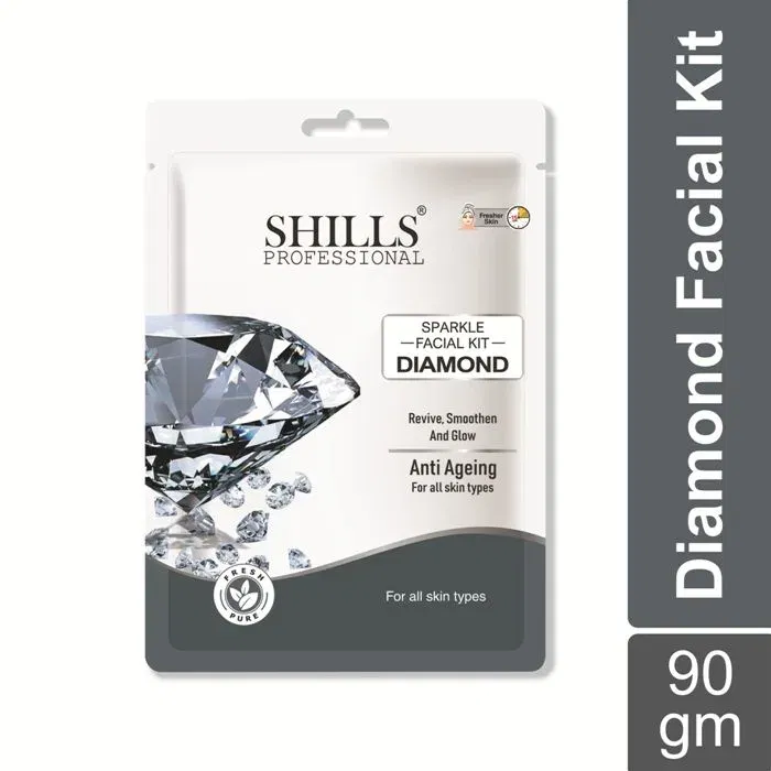 Shills Professional Diamond Facial Kit – Single Use (90gm) | Anti-Aging, Glow Boost, All Skin Types Image