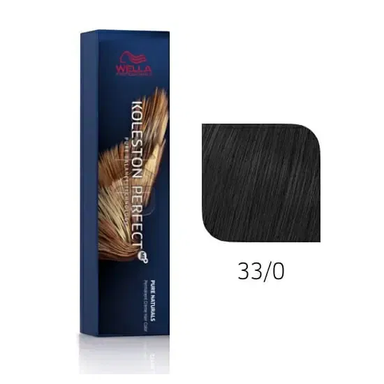 Wella Koleston Perfect 33/0 Dark Brown Hair Color – Long-Lasting Pure Naturals Formula, 60gm Image