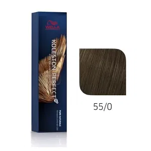 Wella Koleston Perfect 55/0 Light Brown Intensive – Pure Naturals Professional Hair Color, 60gm Image