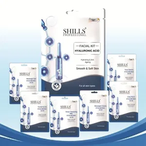 Shills Professional Hyaluronic Acid Facial Kit – 6 Step Single Use Facial for Deep Hydration & Soft, Smooth Skin
